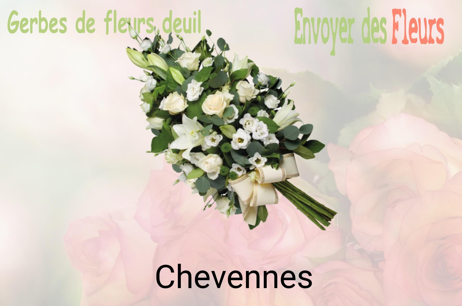 Gerbe de fleurs de deuil livrée à Chevennes